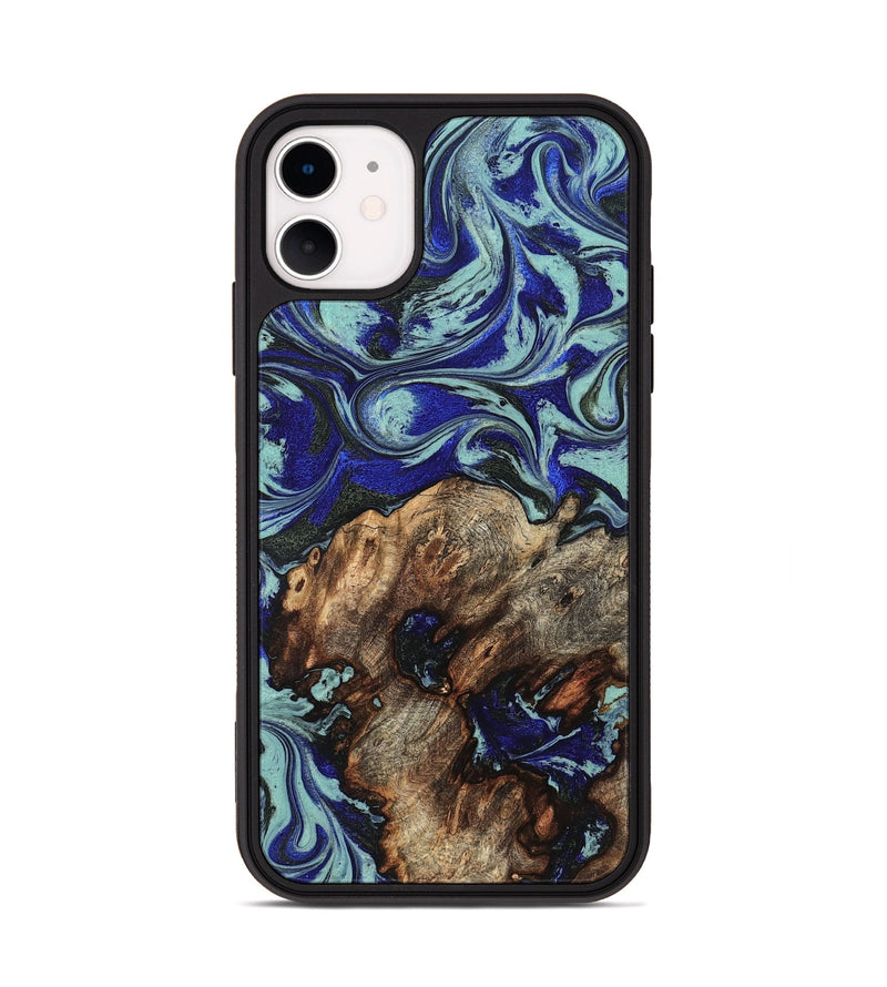 iPhone 11 Wood Phone Case - Jairo (Blue, 829422)