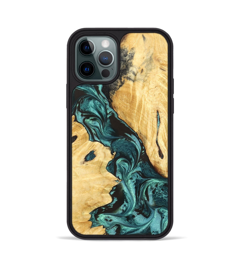 iPhone 12 Pro Wood Phone Case - Sol (Green, 829426)