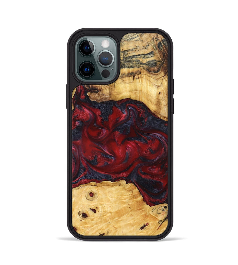 iPhone 12 Pro Wood Phone Case - Geneva (Red, 829431)
