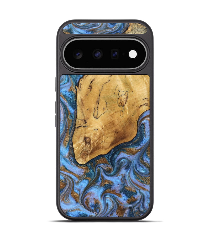 Pixel 11 Wood Phone Case - Tristen (Teal & Gold, 829446)