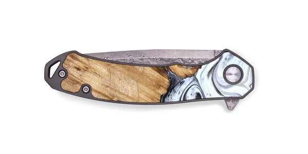 EDC Wood Pocket Knife - Taft (Black & White, 829450)