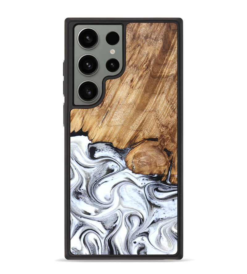 Galaxy S23 Ultra Wood Phone Case - Taft (Black & White, 829450)