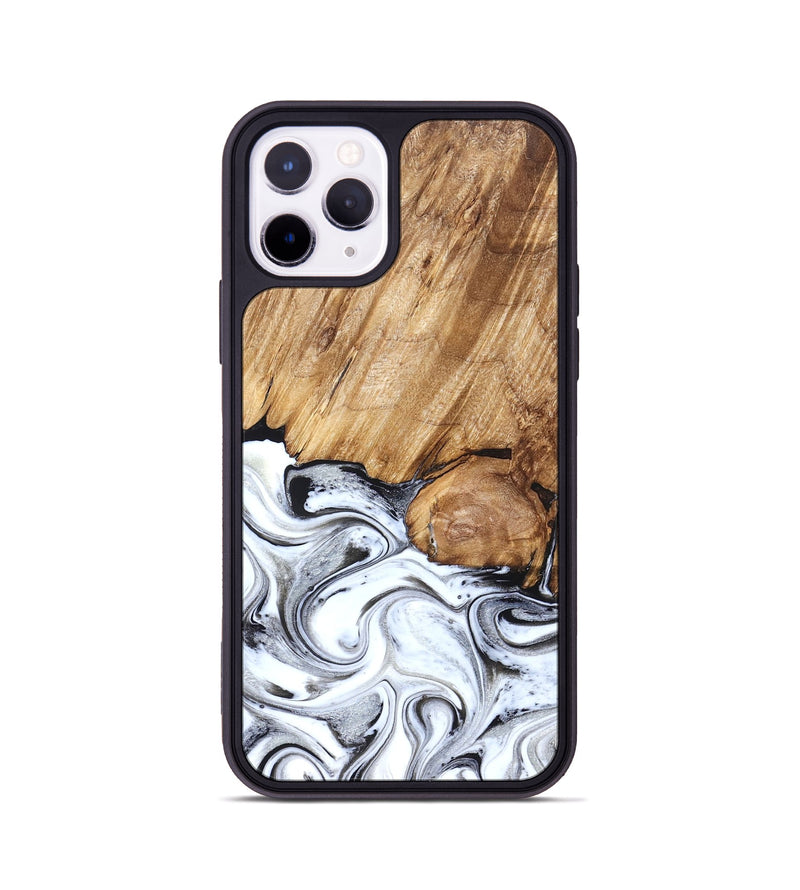 iPhone 11 Pro Wood Phone Case - Taft (Black & White, 829450)