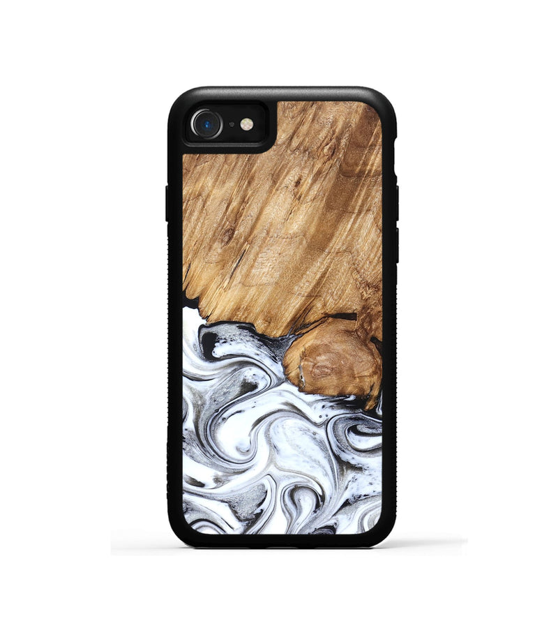 iPhone SE Wood Phone Case - Taft (Black & White, 829450)