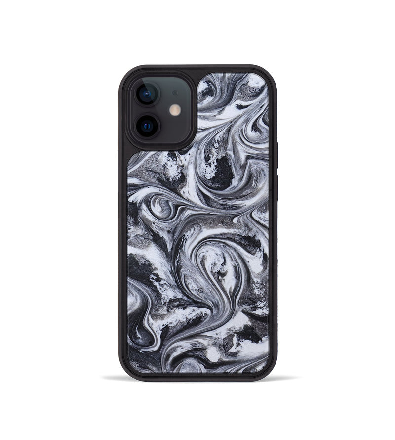 iPhone 12 mini ResinArt Phone Case - Jace (Black & White, 829451)
