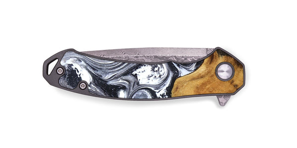 EDC Wood Pocket Knife - Alexis (Black & White, 829453)