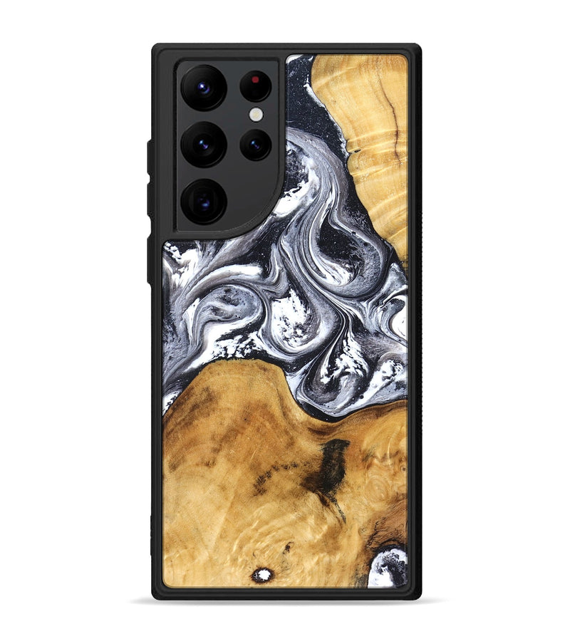 Galaxy S22 Ultra Wood Phone Case - Alexis (Black & White, 829453)
