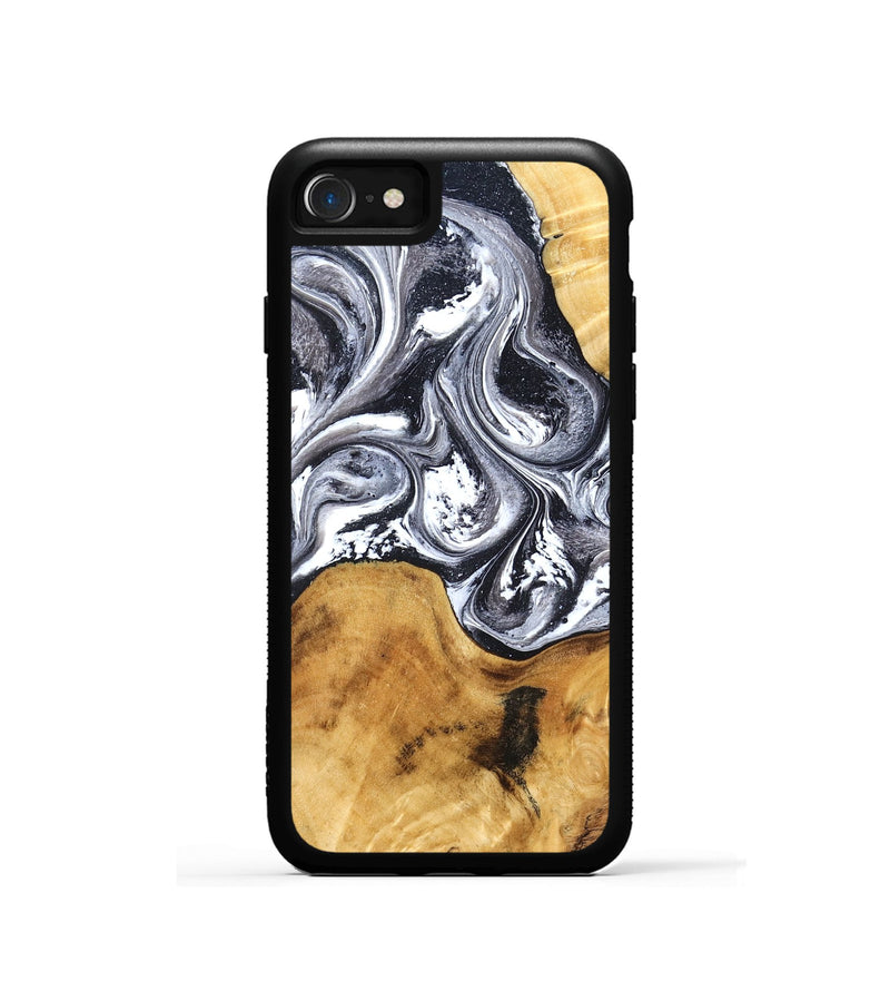 iPhone SE Wood Phone Case - Alexis (Black & White, 829453)