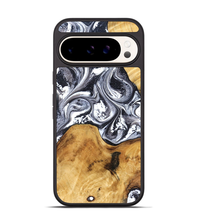 Pixel 9 Wood Phone Case - Alexis (Black & White, 829453)