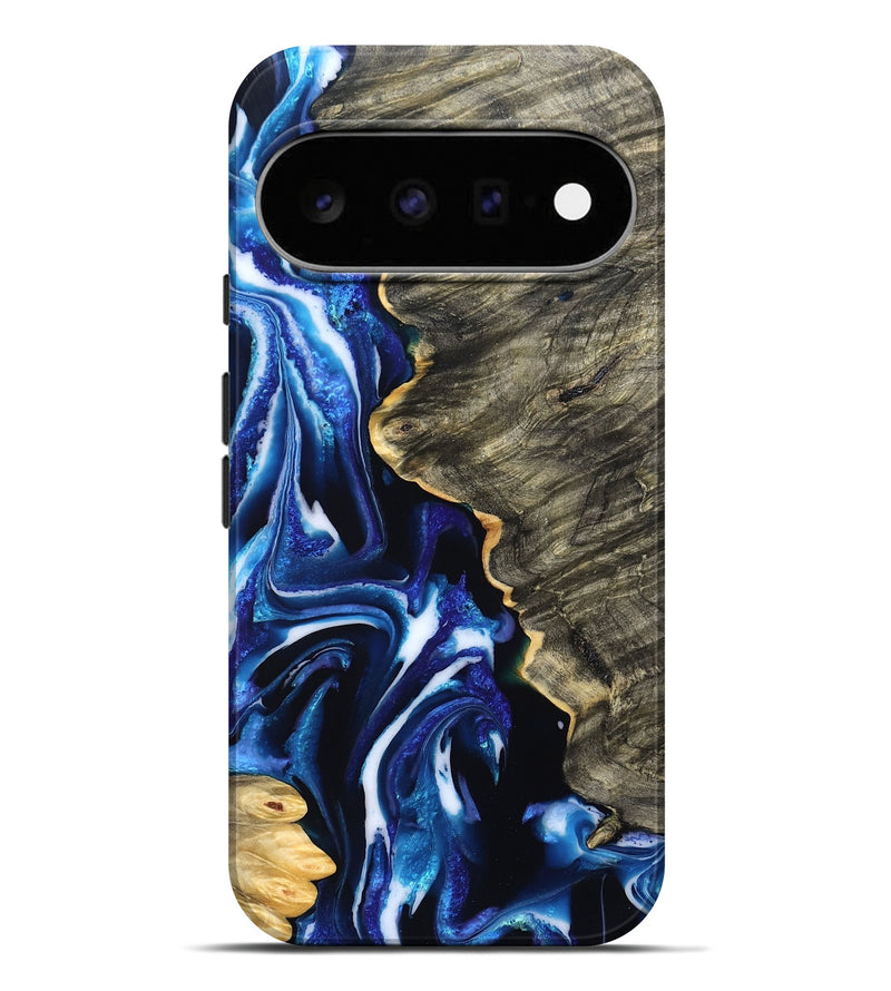 Pixel 11 Pro XL Wood Live Edge Phone Case - Corbin (Blue, 829455)