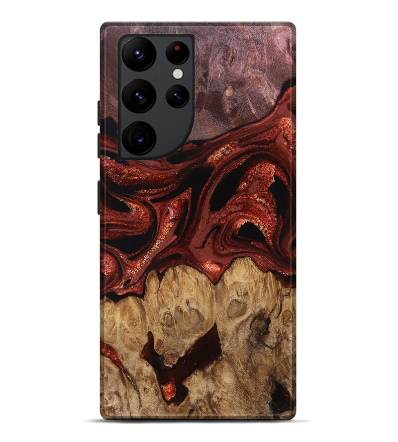 Galaxy S22 Ultra Wood Live Edge Phone Case - Freyja (Red, 829456)