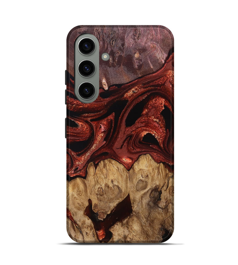 Galaxy S24 Wood Live Edge Phone Case - Freyja (Red, 829456)