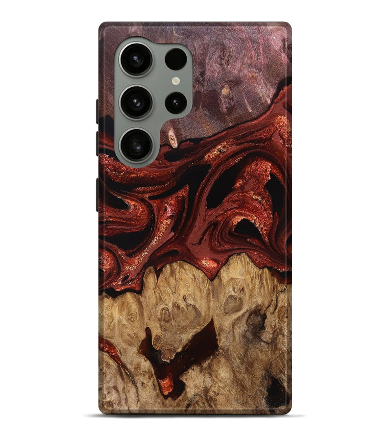 Galaxy S24 Ultra Wood Live Edge Phone Case - Freyja (Red, 829456)