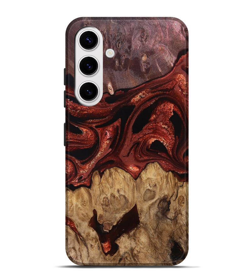 Galaxy S25 Plus Wood Live Edge Phone Case - Freyja (Red, 829456)
