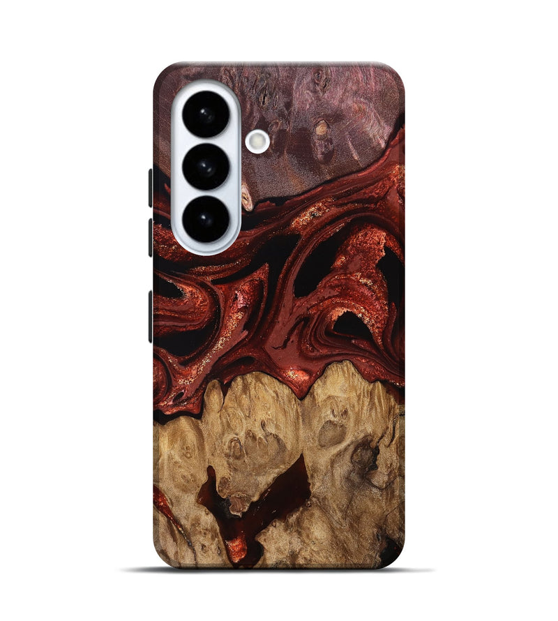 Galaxy S26 Wood Live Edge Phone Case - Freyja (Red, 829456)