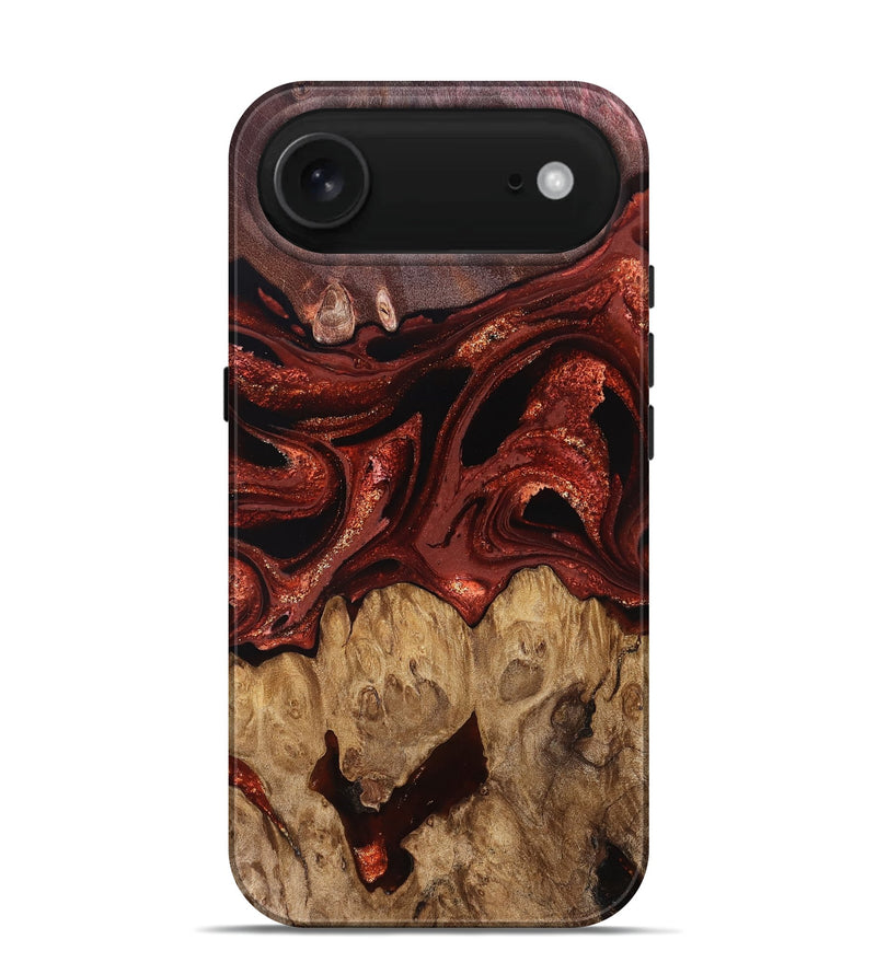 iPhone 17 Air Wood Live Edge Phone Case - Freyja (Red, 829456)