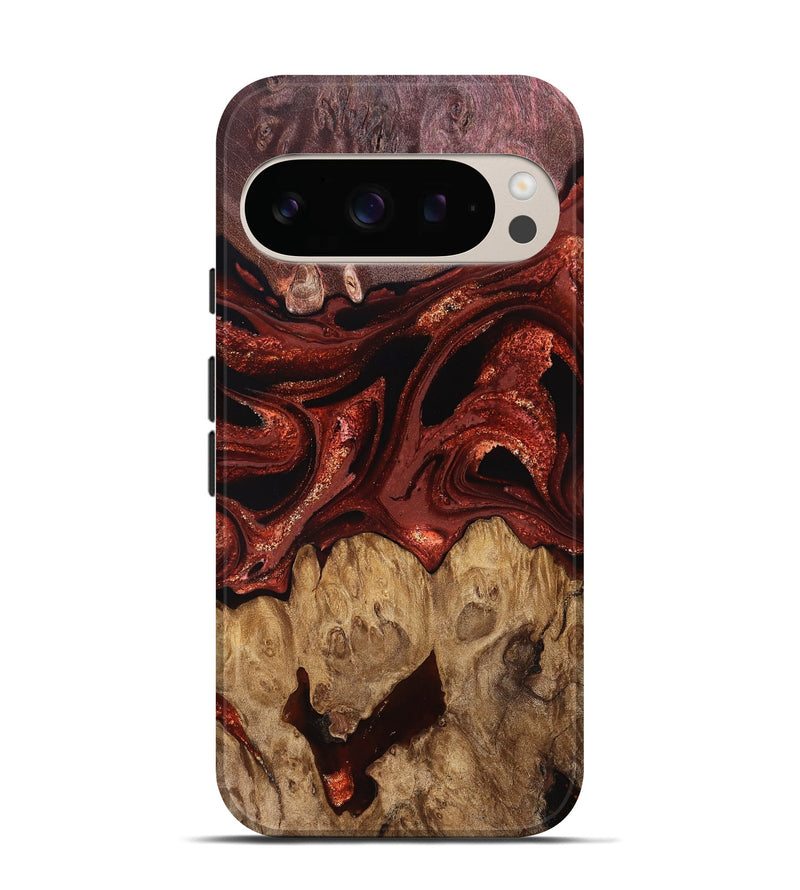Pixel 10 Pro Wood Live Edge Phone Case - Freyja (Red, 829456)