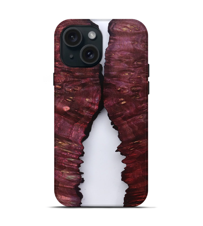 iPhone 15 Wood Live Edge Phone Case - Kenna (Clear, 829457)