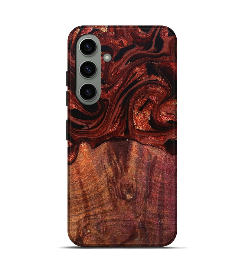 Galaxy S24 Wood Live Edge Phone Case - Xyla (Red, 829459)