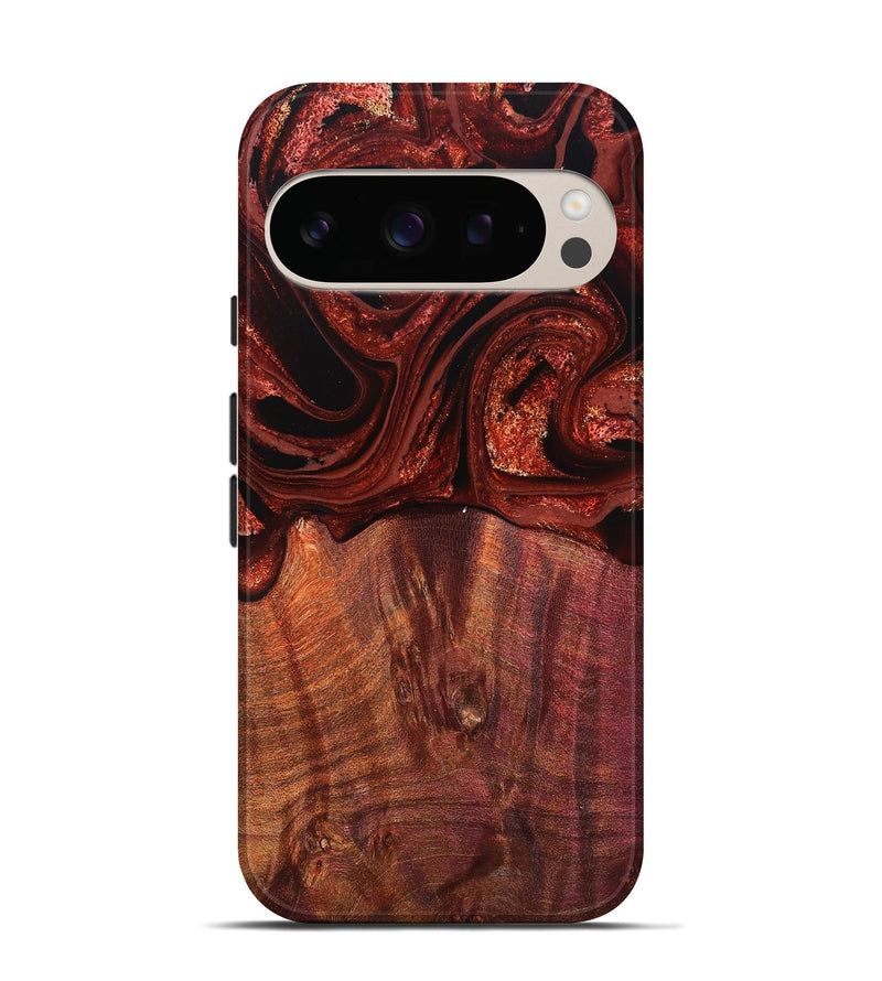 Pixel 10 Pro Wood Live Edge Phone Case - Xyla (Red, 829459)