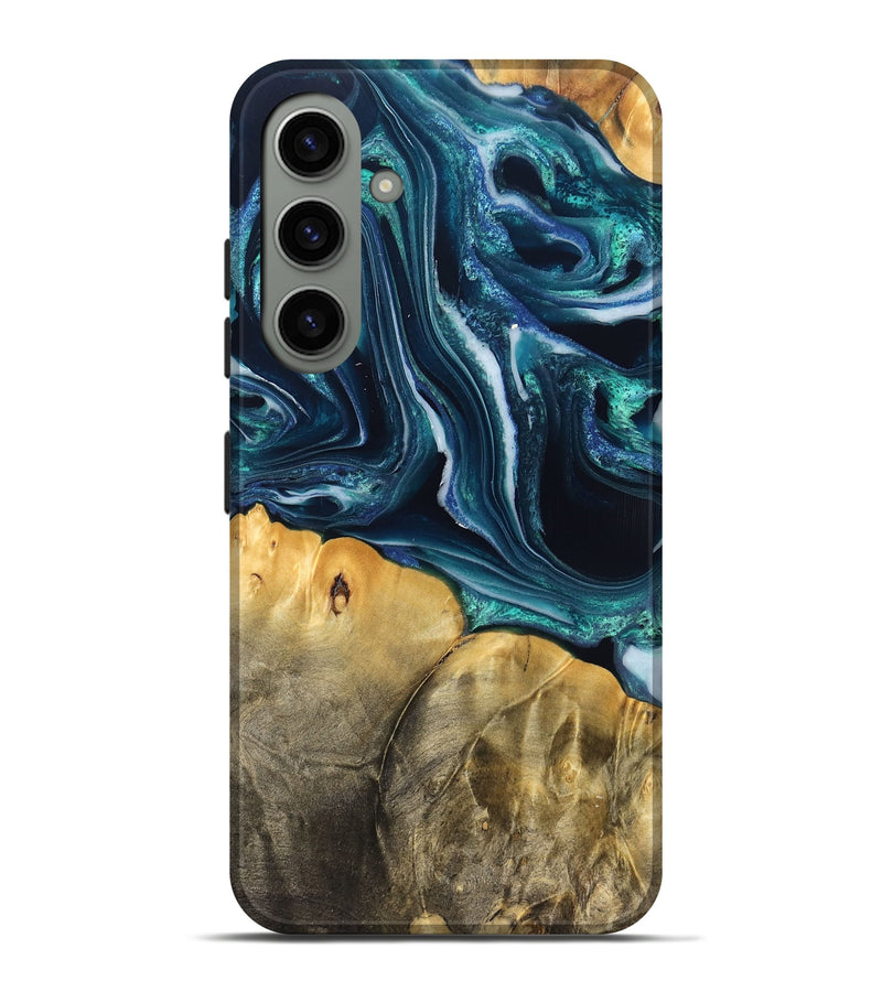 Galaxy S24 Plus Wood Live Edge Phone Case - Trish (Blue, 829467)