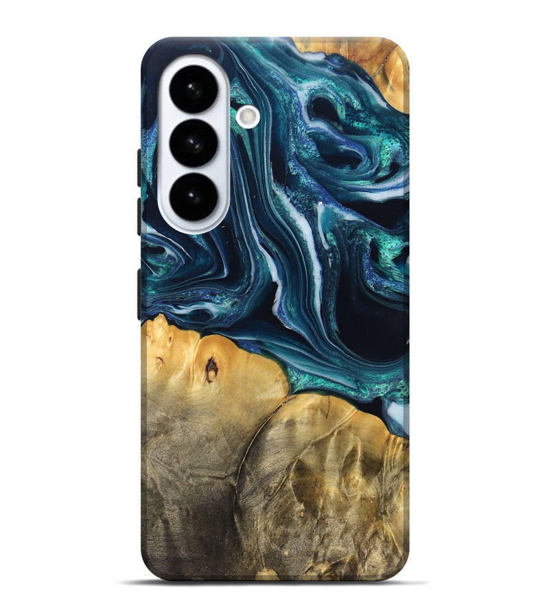Galaxy S26 Plus Wood Live Edge Phone Case - Trish (Blue, 829467)