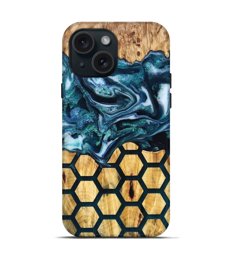 iPhone 15 Wood Live Edge Phone Case - Leora (Pattern, 829475)