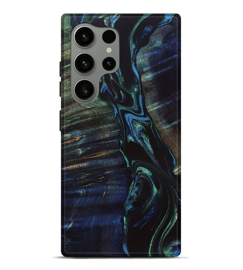 Galaxy S24 Ultra Wood Live Edge Phone Case - Billye (Blue, 829479)