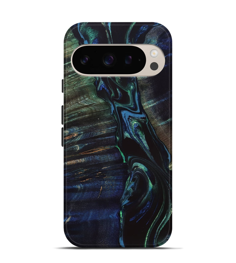 Pixel 9 Wood Live Edge Phone Case - Billye (Blue, 829479)