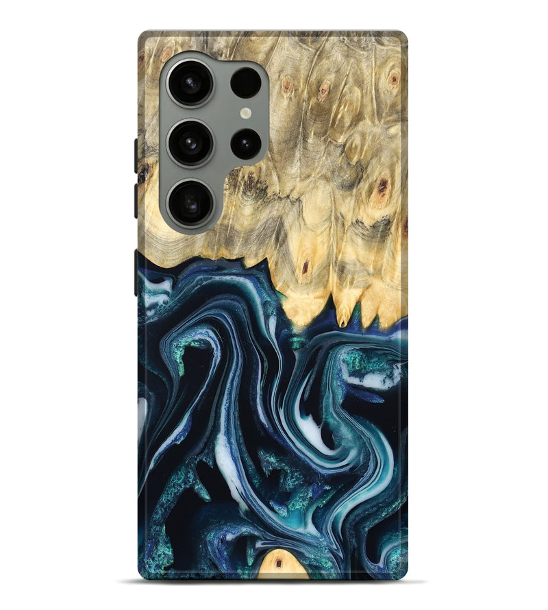 Galaxy S24 Ultra Wood Live Edge Phone Case - Esta (Blue, 829480)