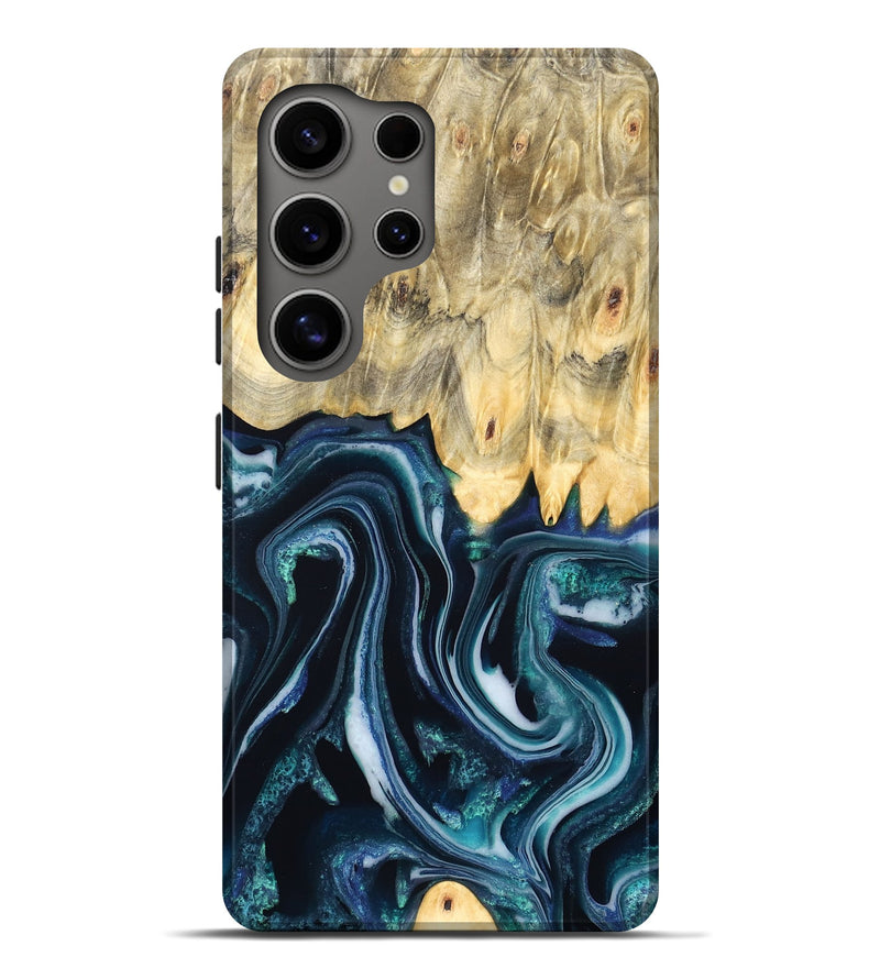Galaxy S25 Ultra Wood Live Edge Phone Case - Esta (Blue, 829480)