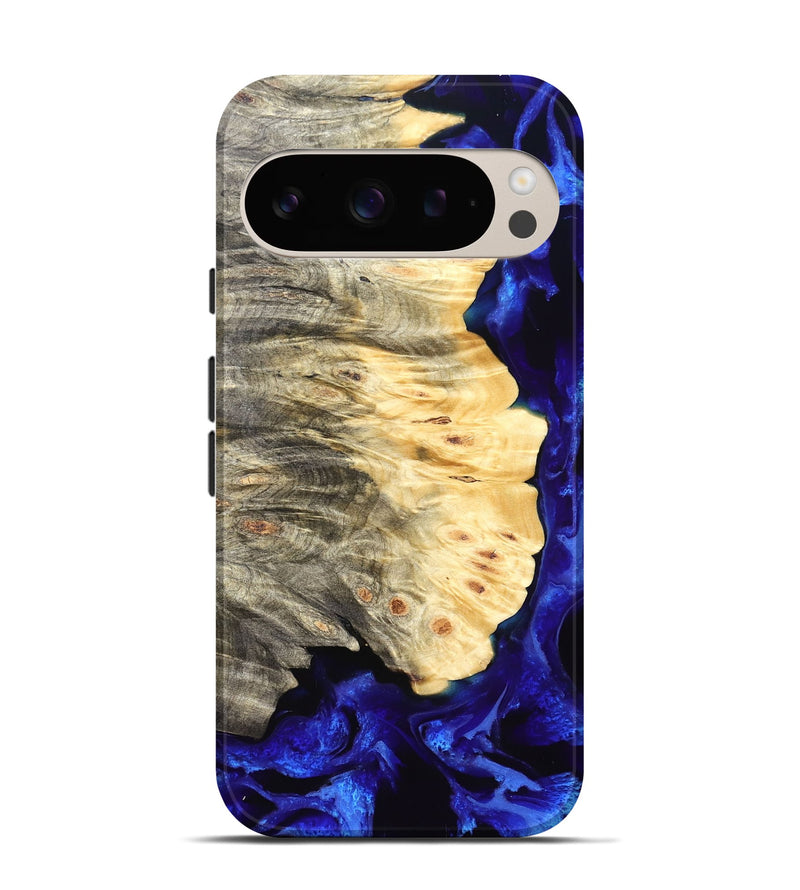 Pixel 9 Wood Live Edge Phone Case - Gay (Blue, 829485)