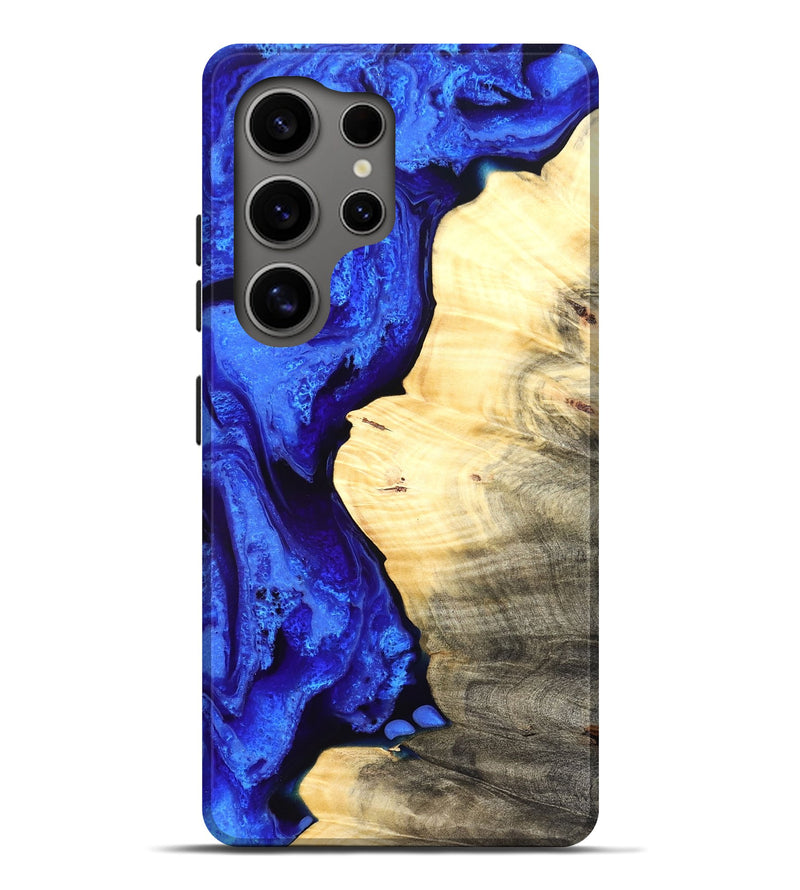 Galaxy S25 Ultra Wood Live Edge Phone Case - Carey (Blue, 829497)