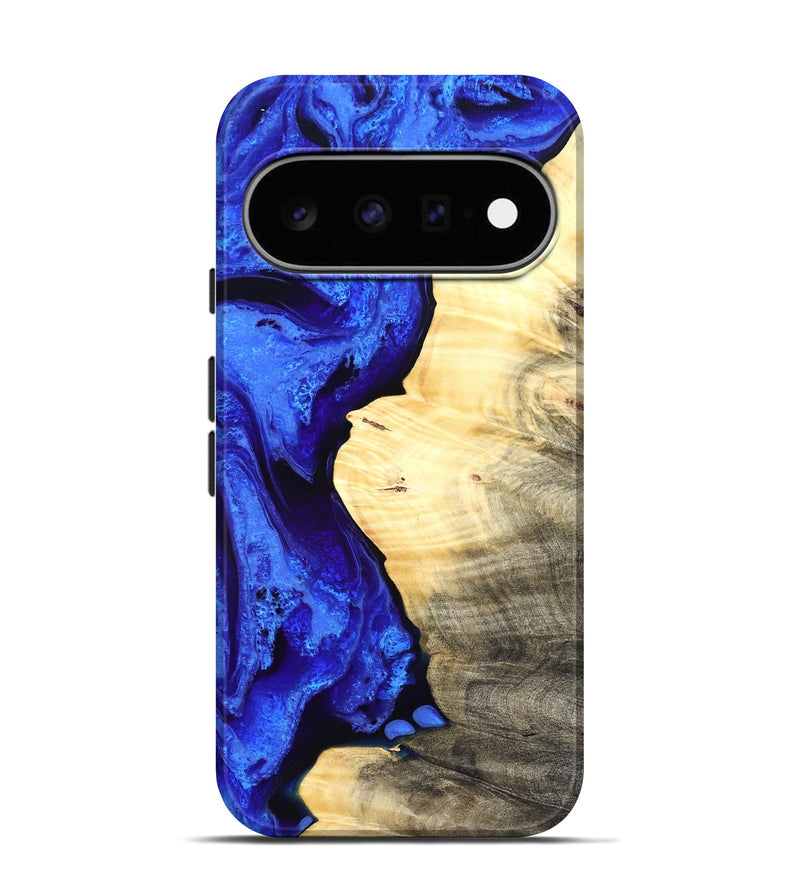 Pixel 11 Pro Wood Live Edge Phone Case - Carey (Blue, 829497)