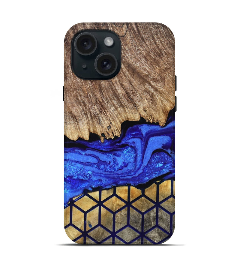 iPhone 15 Wood Live Edge Phone Case - Vesta (Pattern, 829498)