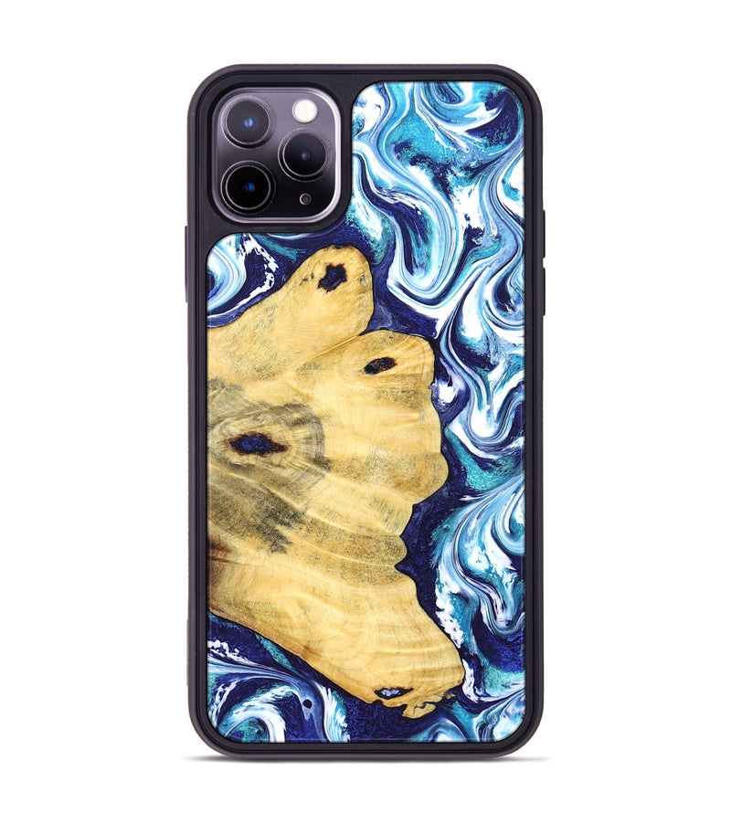 iPhone 11 Pro Max Wood Phone Case - Clemmie (Blue, 829666)