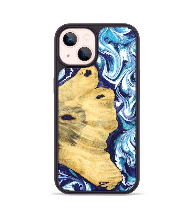 iPhone 14 Wood Phone Case - Clemmie (Blue, 829666)