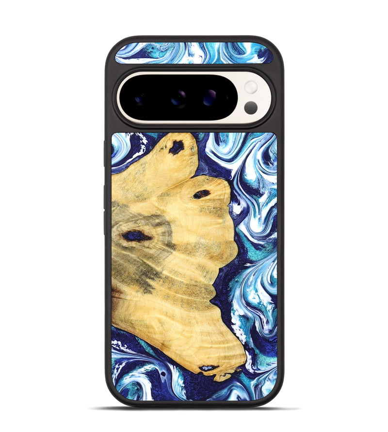 Pixel 9 Wood Phone Case - Clemmie (Blue, 829666)