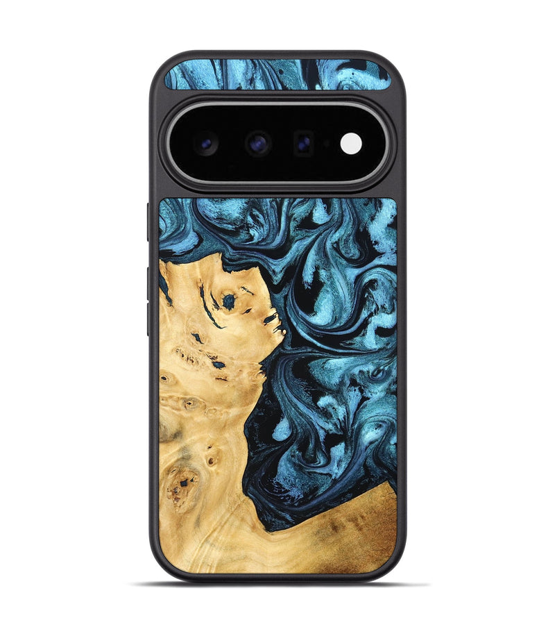 Pixel 11 Pro Wood Phone Case - Davion (Blue, 829671)