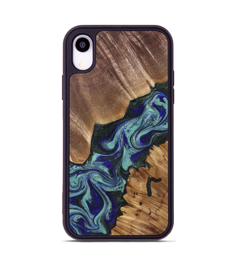 iPhone Xr Wood Phone Case - Dorene (Green, 829694)