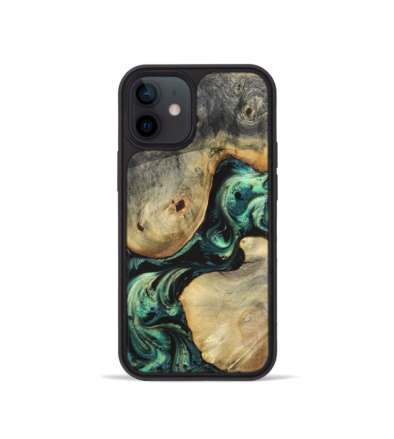 iPhone 12 mini Wood Phone Case - Ariah (Green, 829700)