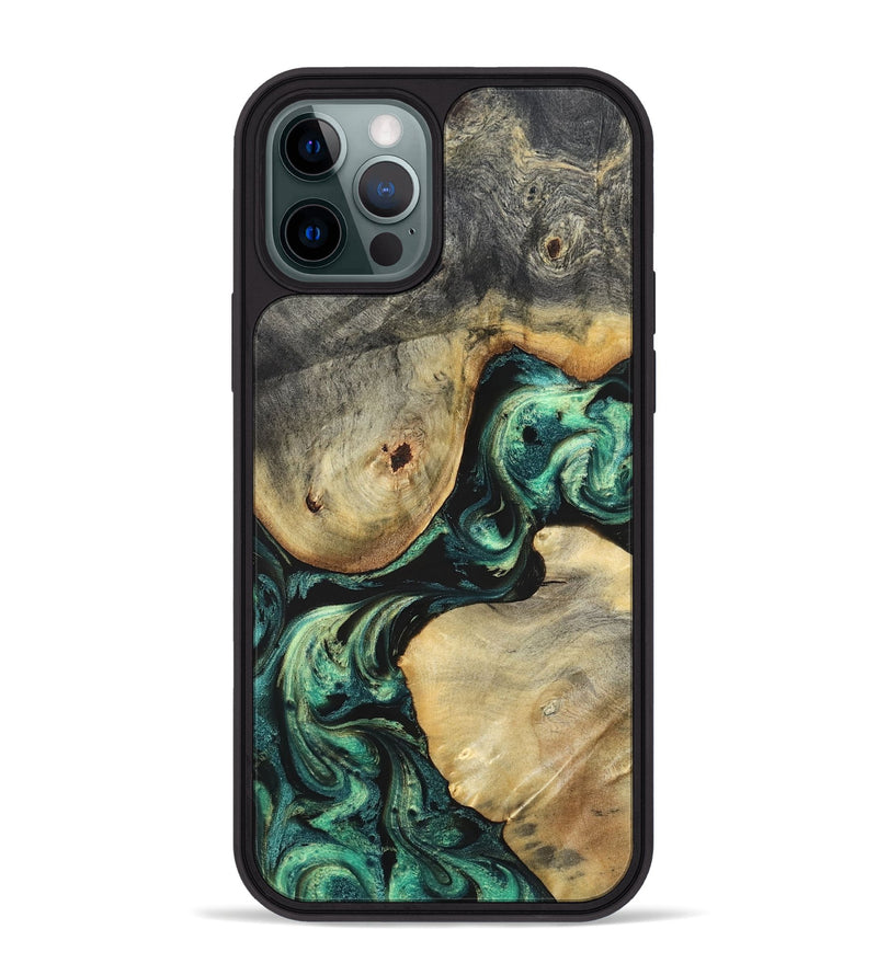 iPhone 12 Pro Max Wood Phone Case - Ariah (Green, 829700)