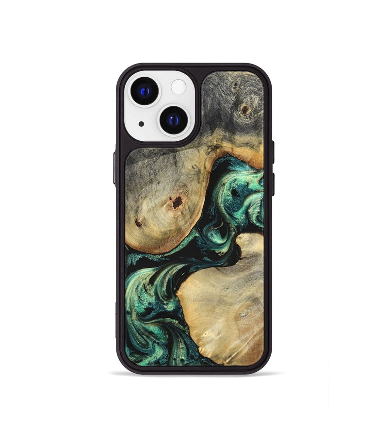 iPhone 13 mini Wood Phone Case - Ariah (Green, 829700)
