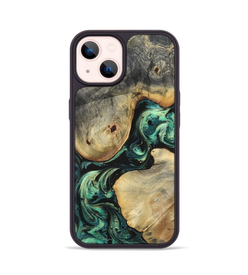 iPhone 14 Wood Phone Case - Ariah (Green, 829700)