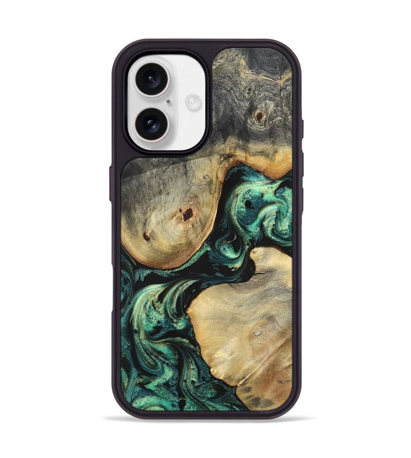 iPhone 17 Wood Phone Case - Ariah (Green, 829700)