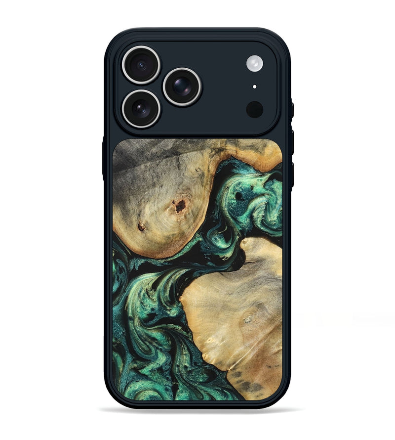 iPhone 17 Pro Max Wood Phone Case - Ariah (Green, 829700)
