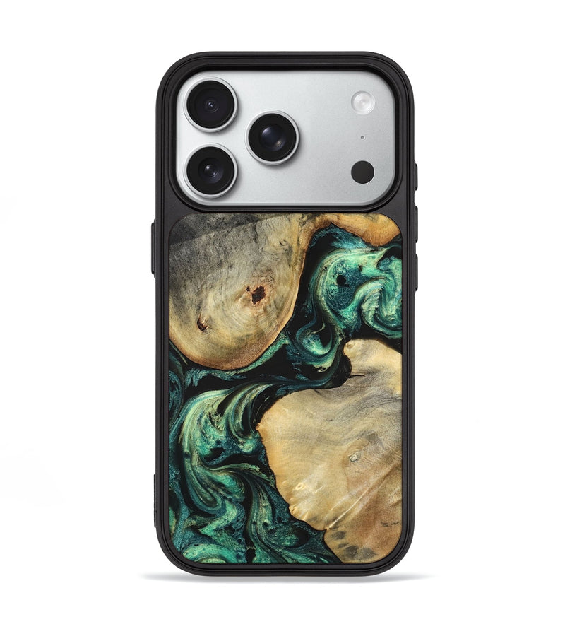 iPhone 18 Pro Wood Phone Case - Ariah (Green, 829700)