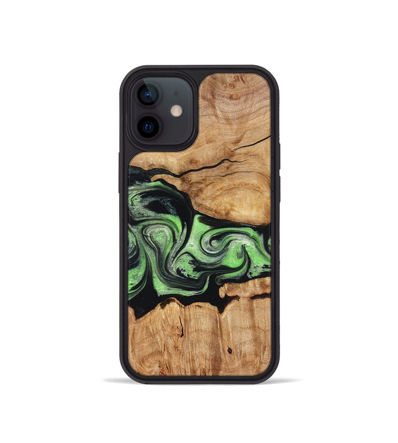 iPhone 12 mini Wood Phone Case - Kyree (Green, 829701)