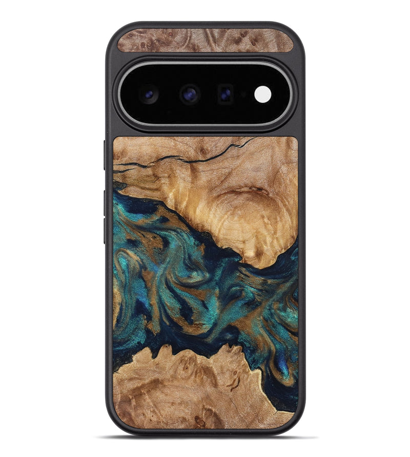 Pixel 11 Pro XL Wood Phone Case - Makaila (Teal & Gold, 829711)