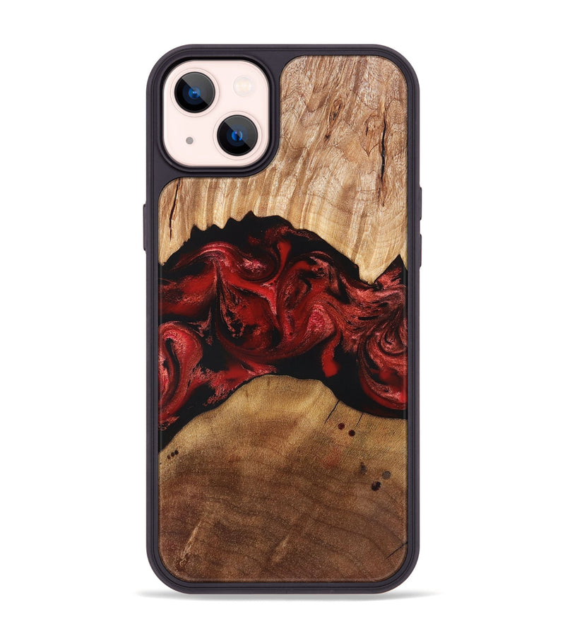 iPhone 14 Plus Wood Phone Case - Marlon (Red, 829713)